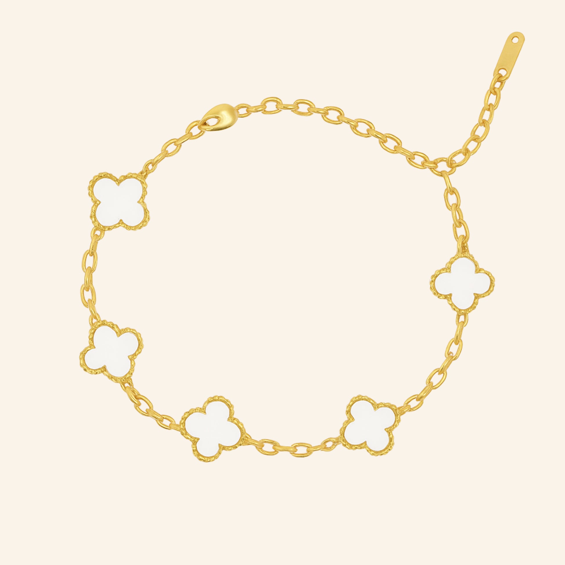 Fleura Clover Earrings & Clover Bracelet (Reversible)