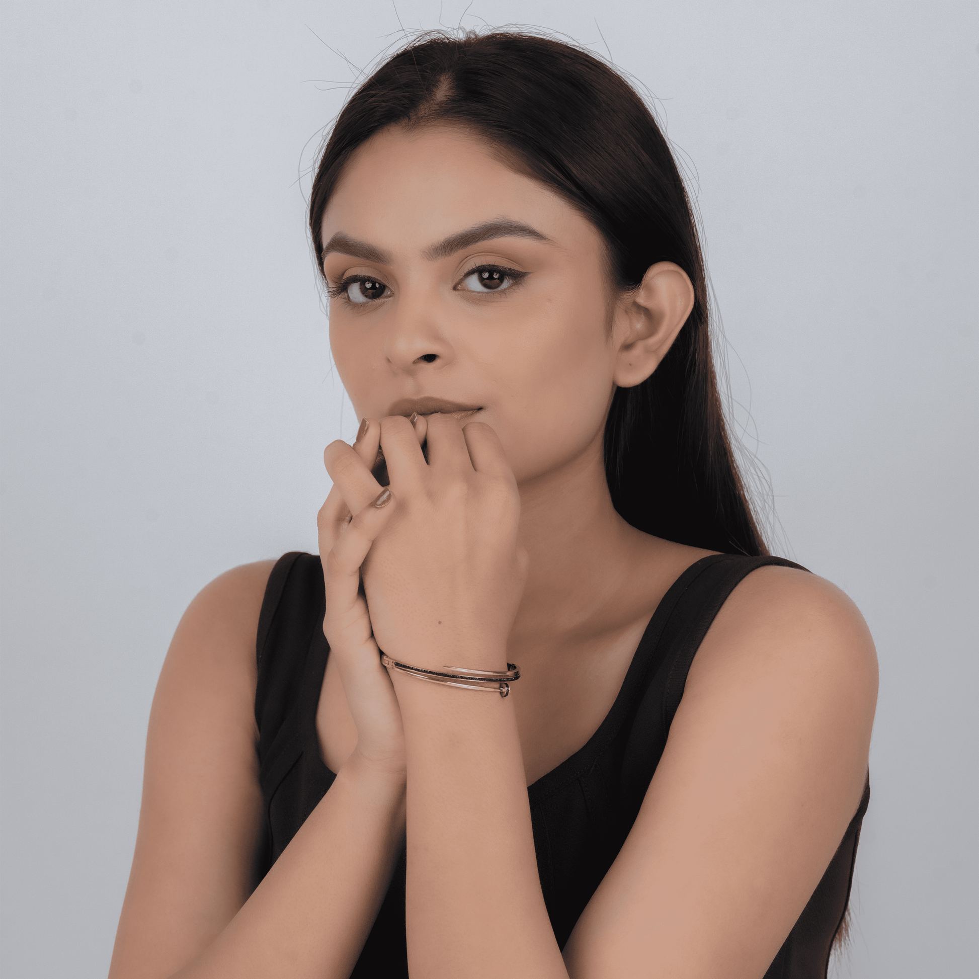 Intersecting Night Bracelet & Midnight Heart Necklace