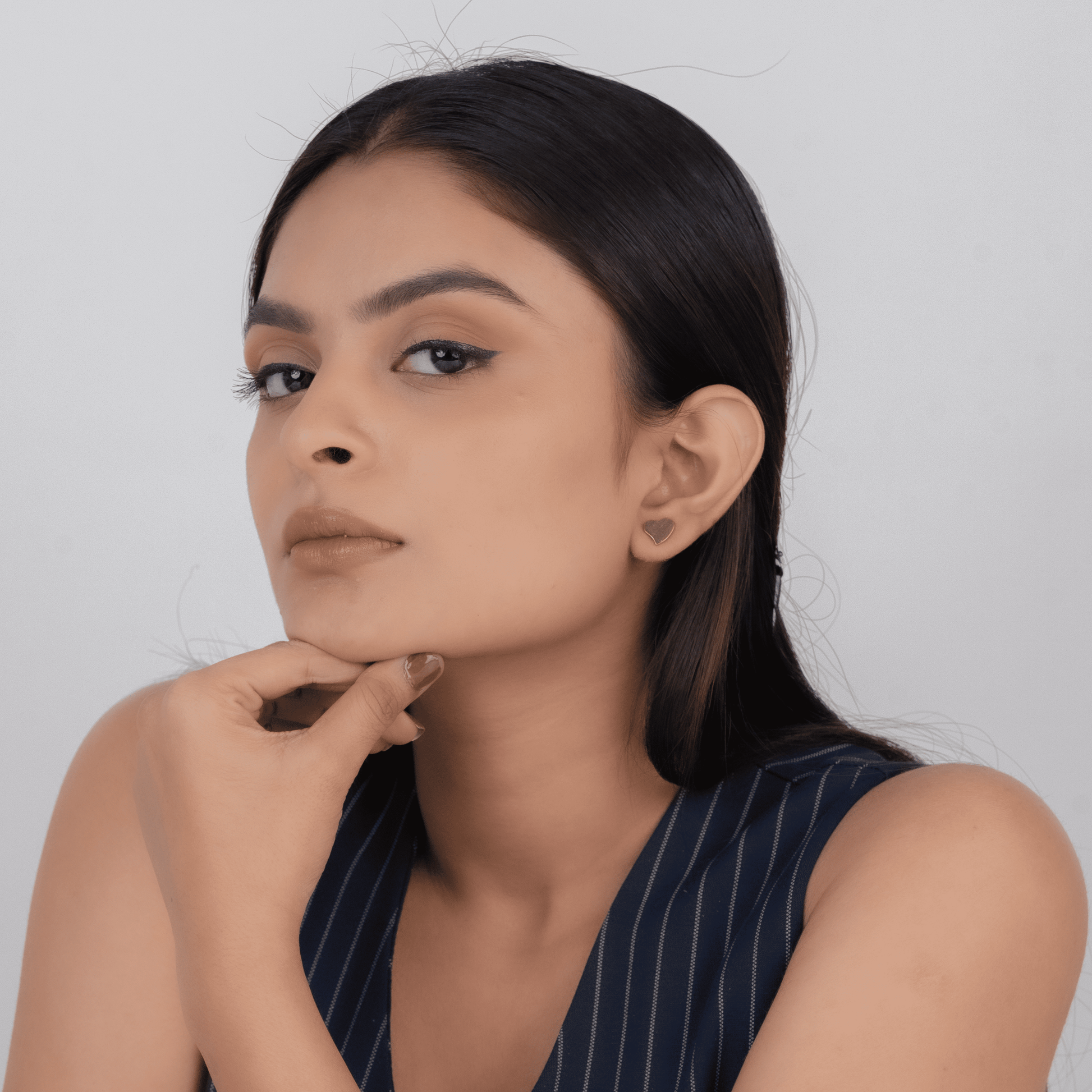 Celestial Hearts Necklace & Metal Heart Earrings