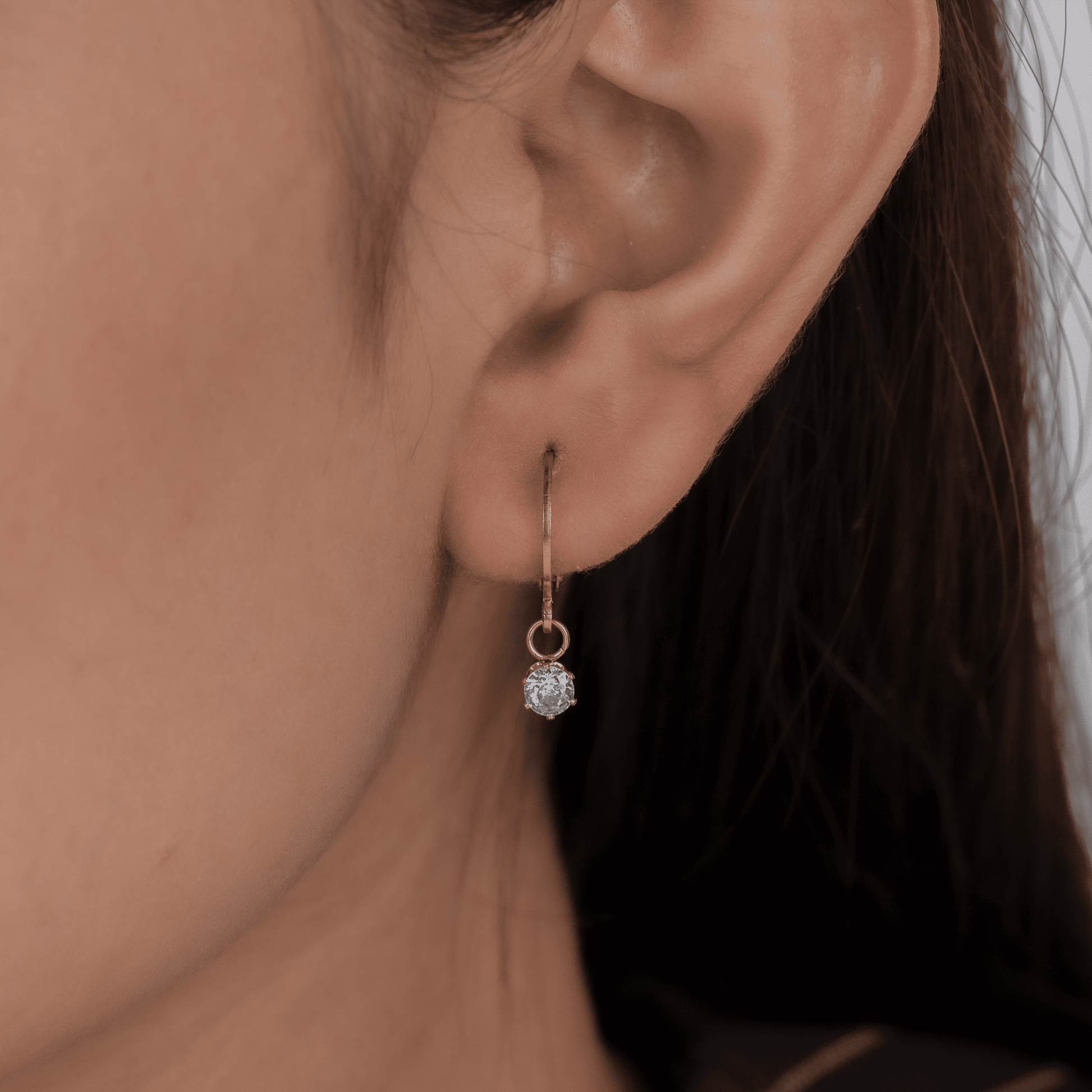 Solitaire Drop Earrings