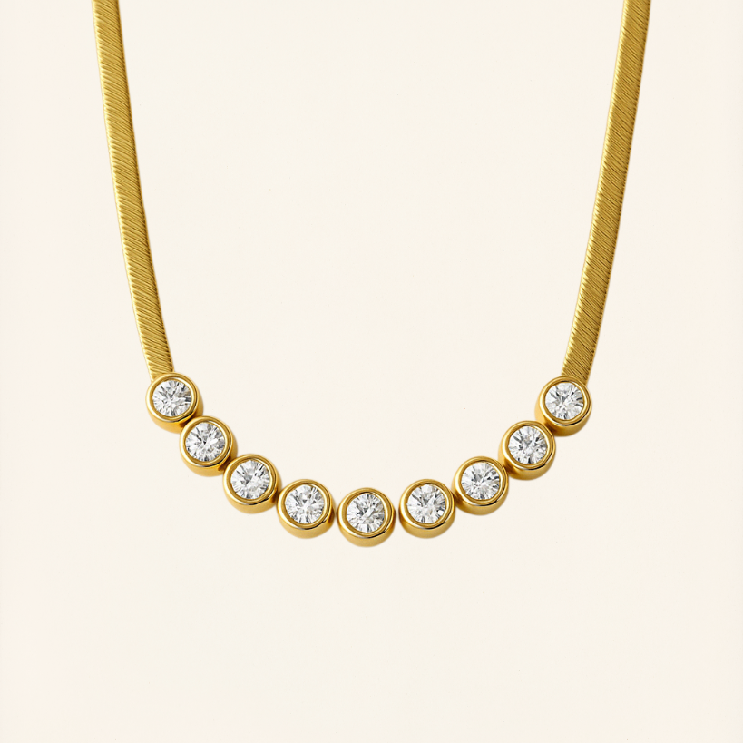 Crystal Charms Necklace & Merci Ring