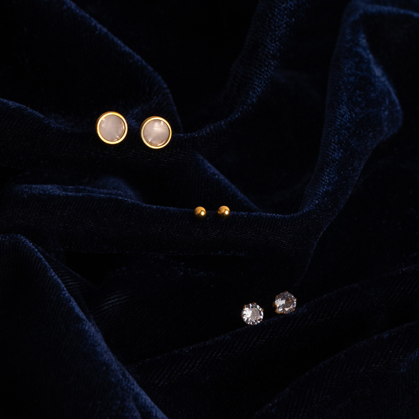 Pearla Studs Earrings (Set of 3)