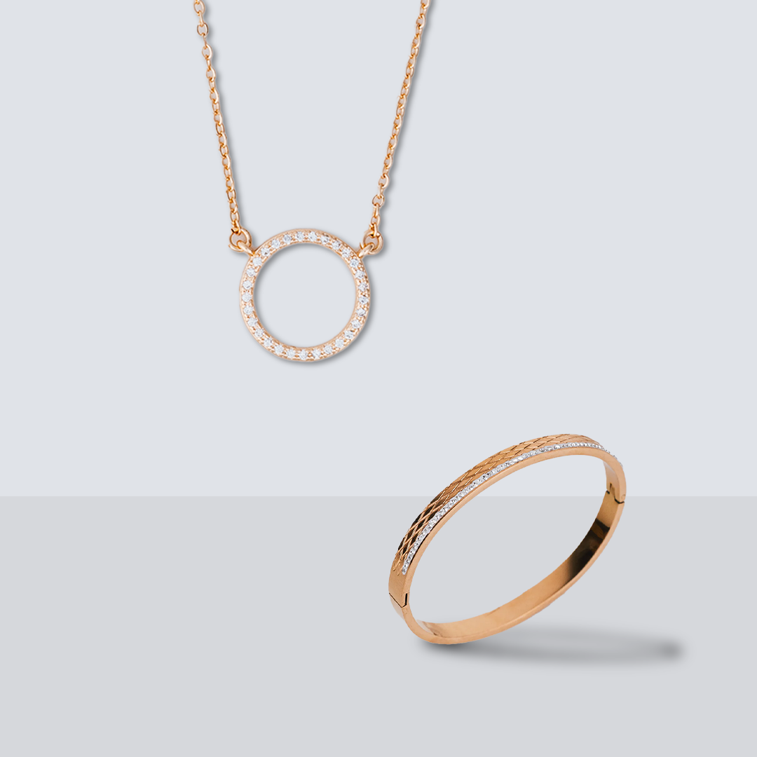 Linear Trace Band & Eclipse Necklace