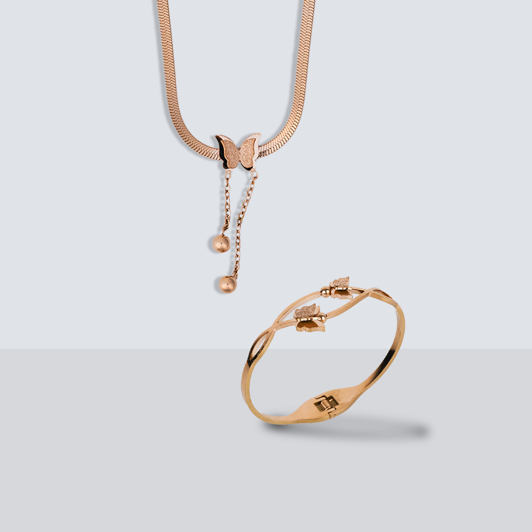 Butterfly Charm Bracelet & Dazzlewing Necklace