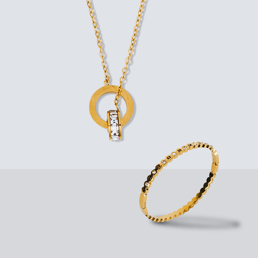 Roman Tale Bracelet & Eternity Roman Necklace