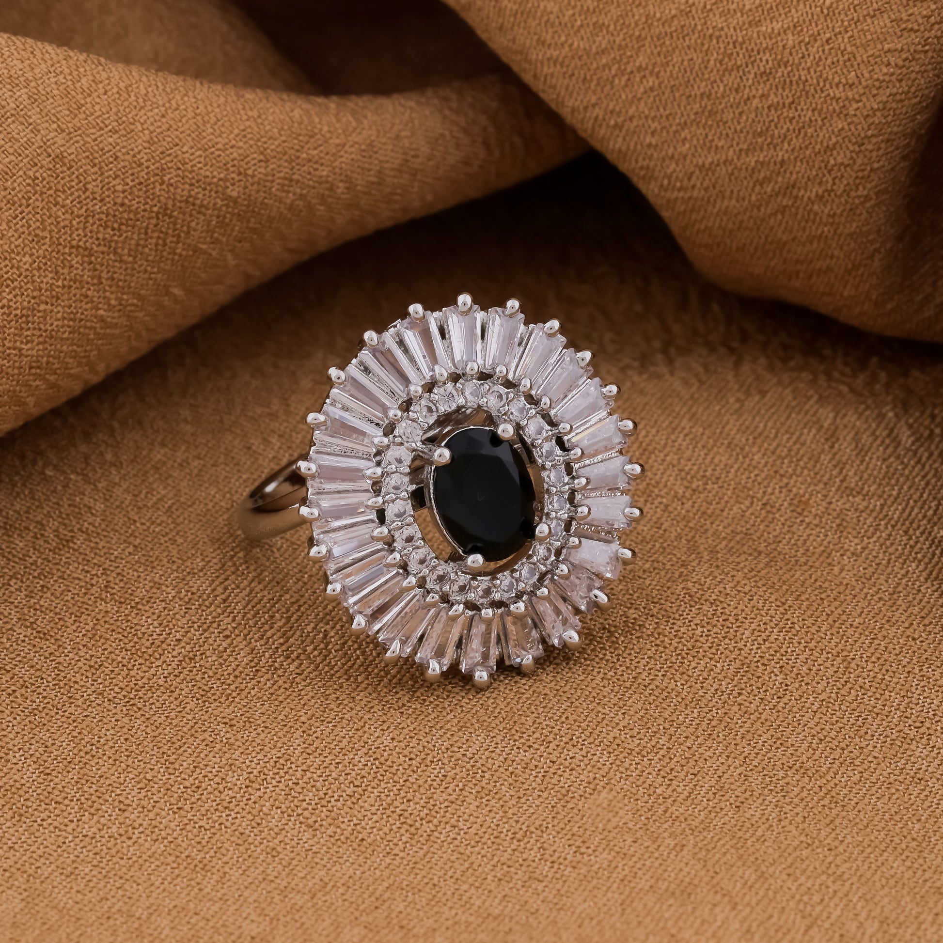 Chalice Premium Black AD Ring