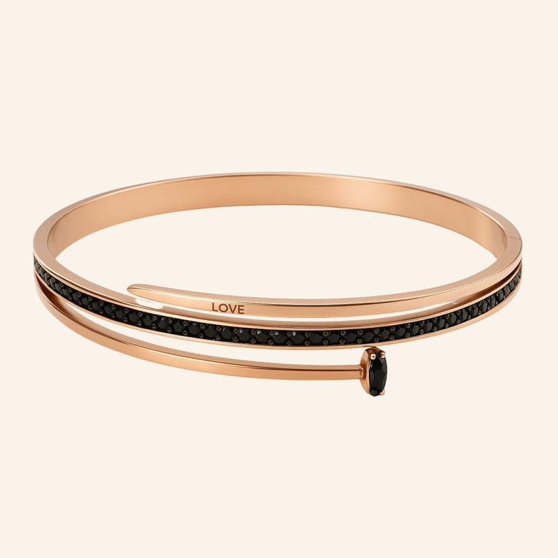 Intersecting Night Bracelet & Midnight Heart Necklace