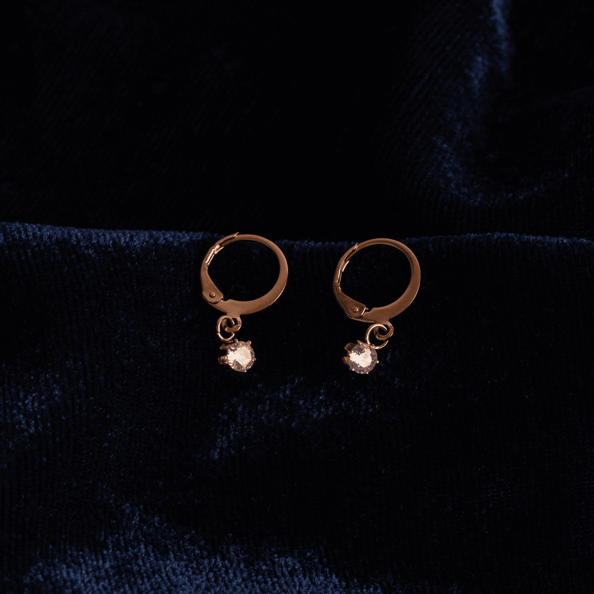 Solitaire Drop Earrings