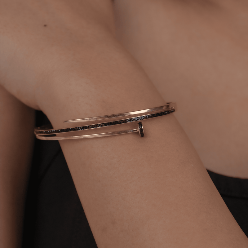 Intersecting Night Bracelet & Midnight Heart Necklace