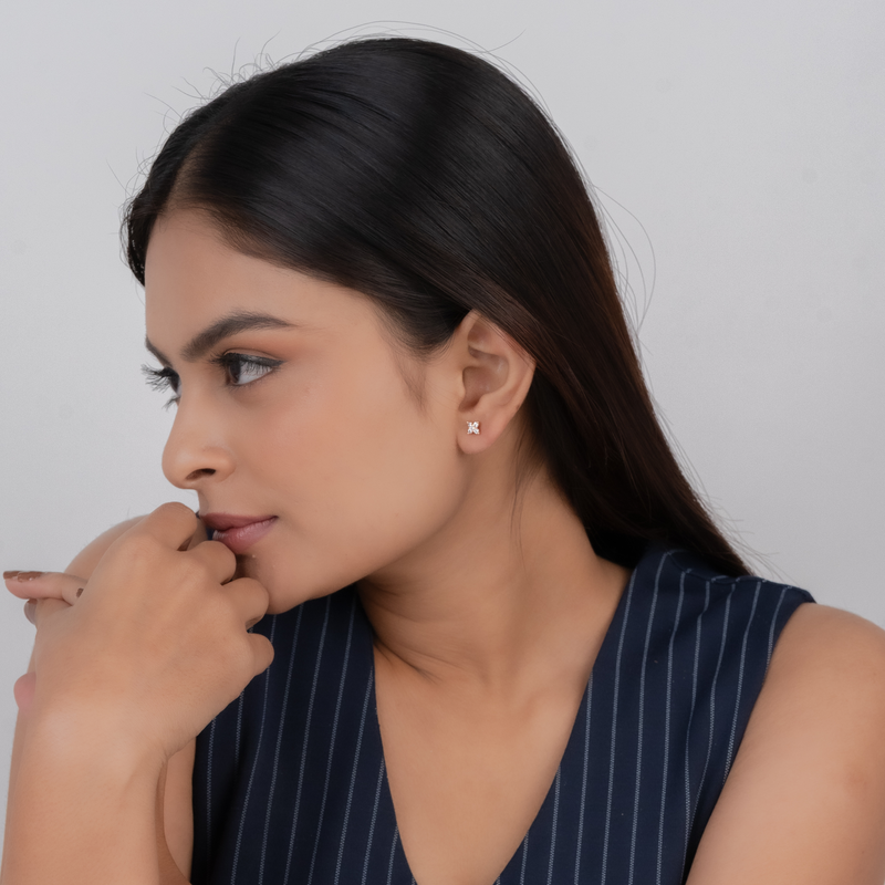 Floral Diamond Studs (Set of 3)