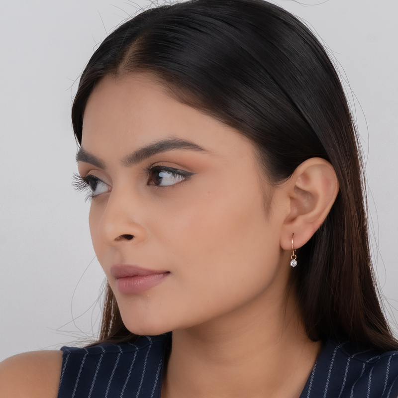 Solitaire Drop Earrings