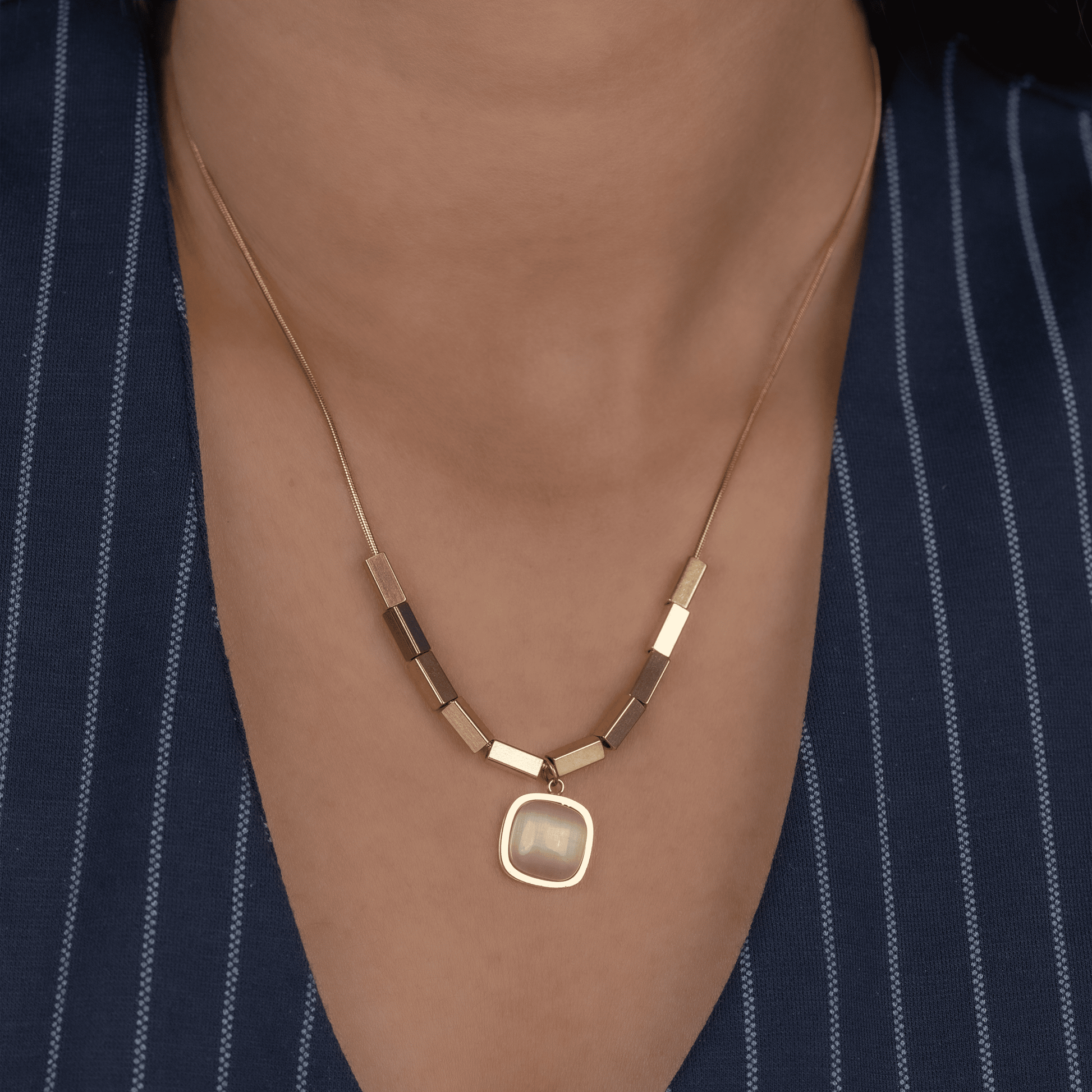 Opal Bar Necklace
