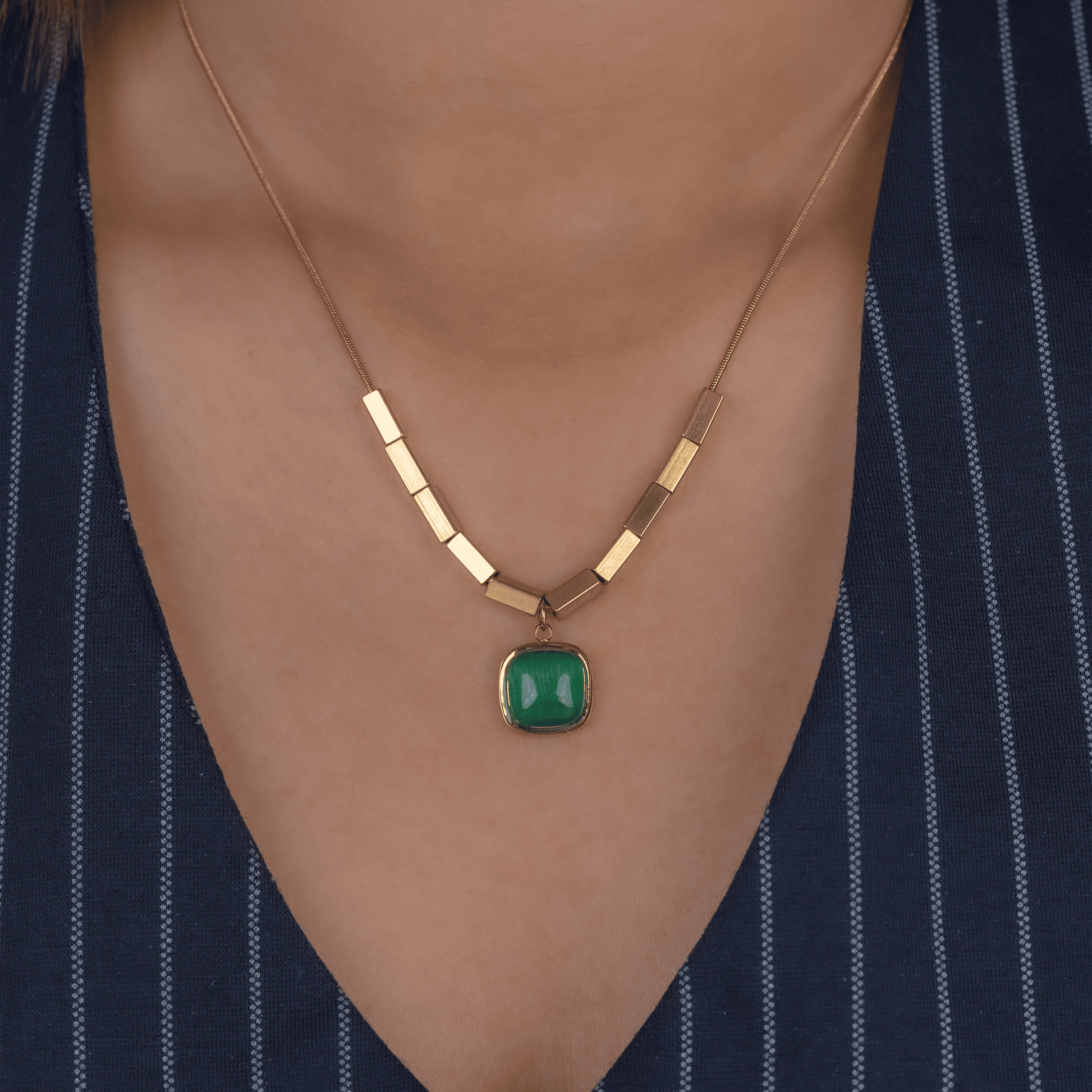Opal Bar Necklace