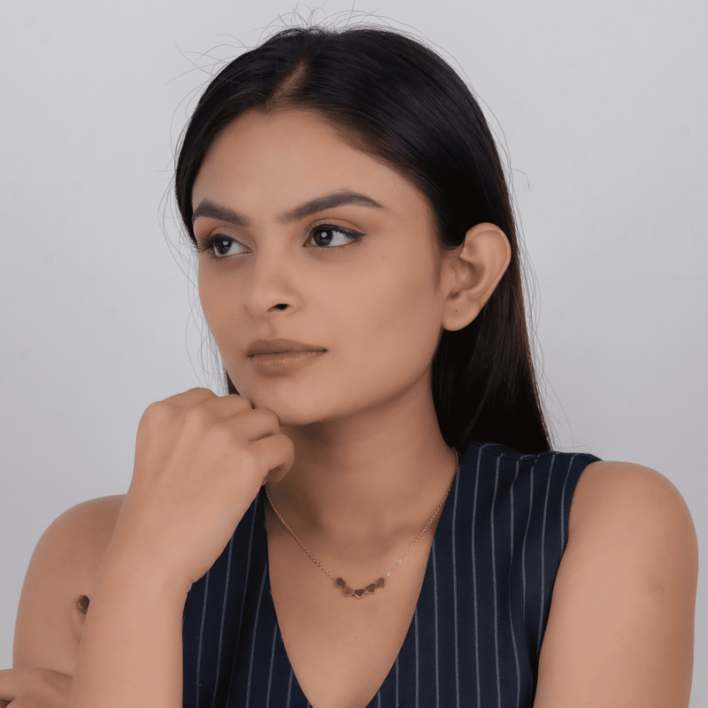 Celestial Hearts Necklace & Metal Heart Earrings