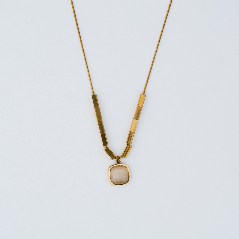 Opal Bar Necklace