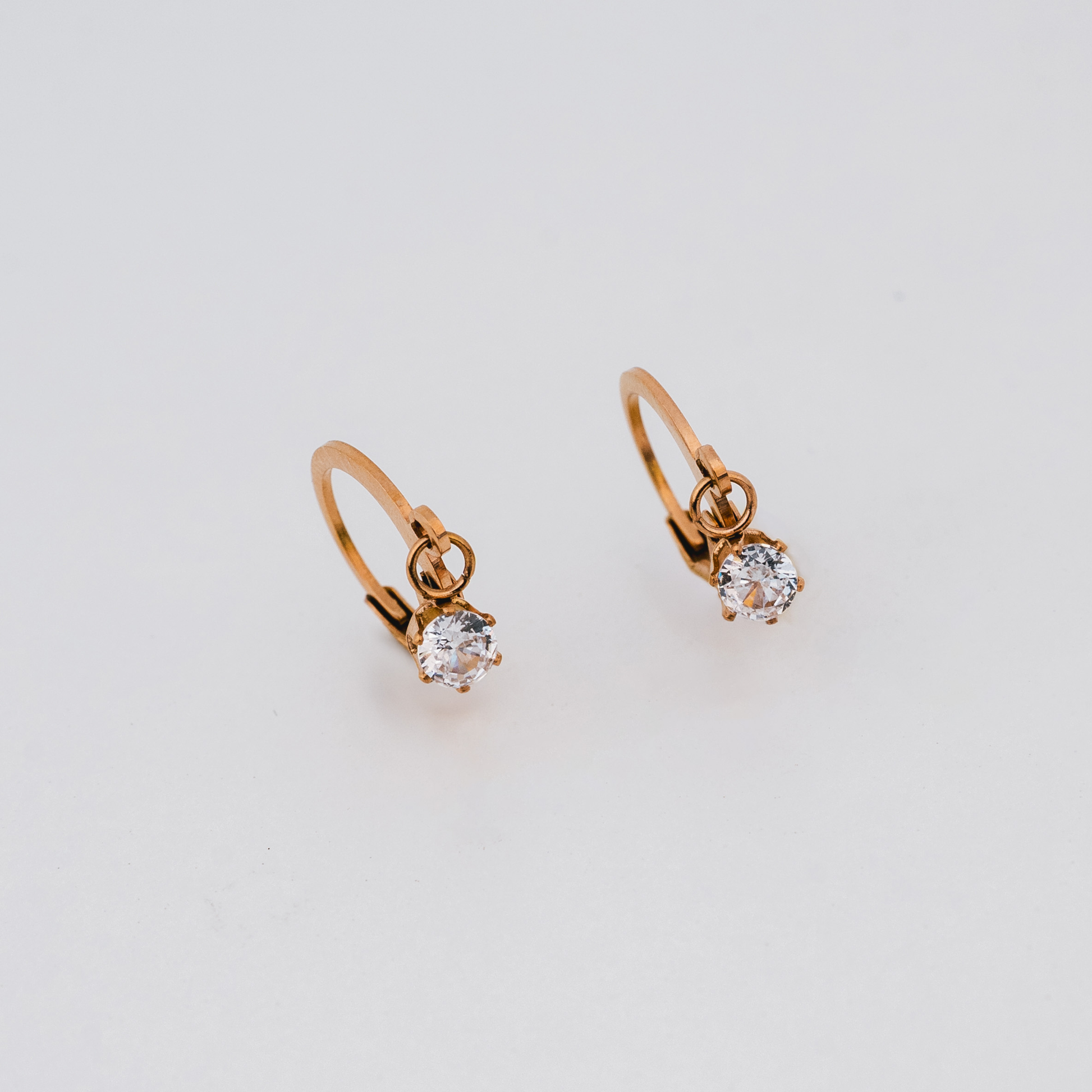 Solitaire Drop Earrings