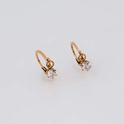 Solitaire Drop Earrings