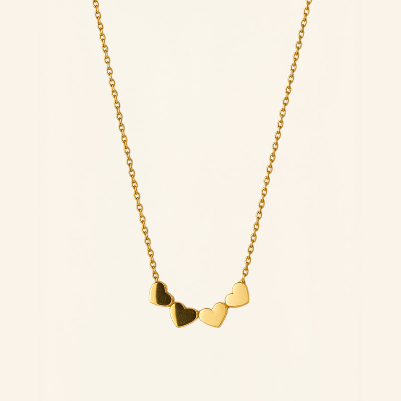 Celestial Hearts Necklace & Metal Heart Earrings